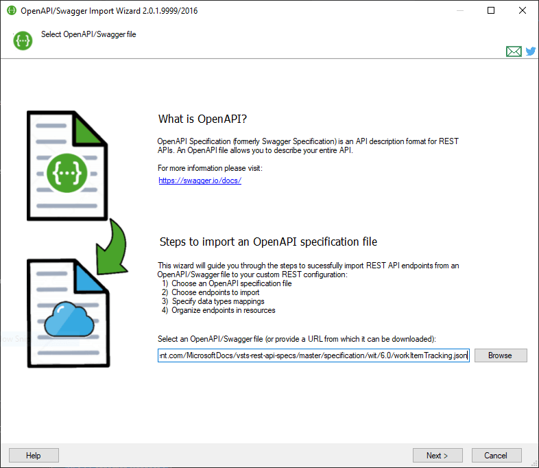 Select an OpenAPI/Swagger file