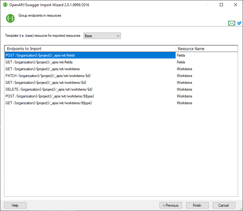 Organize endpoints in resources
