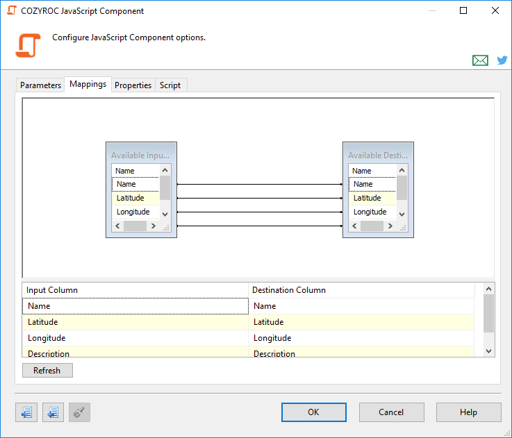 Mappings tab