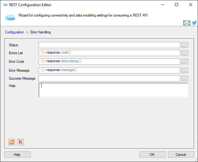 Error Handling Settings Page