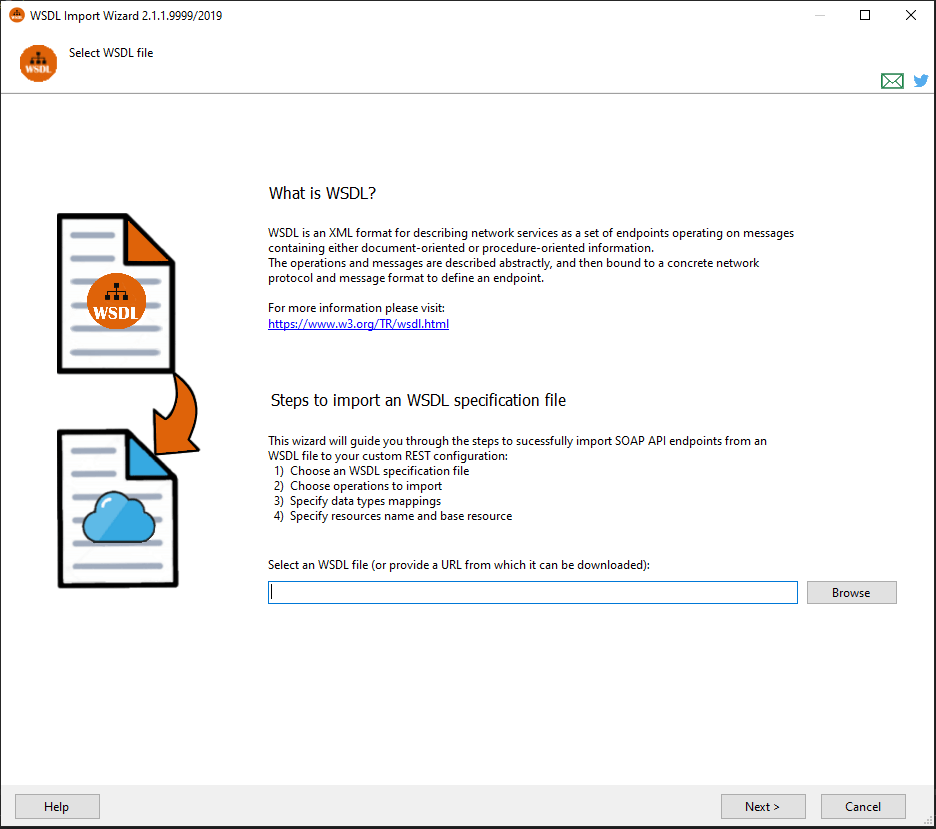 Select WSDL file